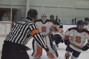 Abbey Miller gave up three goals, but many of those came off of tough situations when Syracuse turned the puck over.