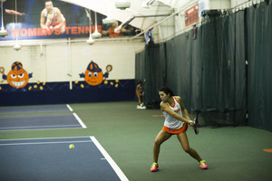 Freshman Miranda Ramirez lost in a third set, ending the match for her and Syracuse. 